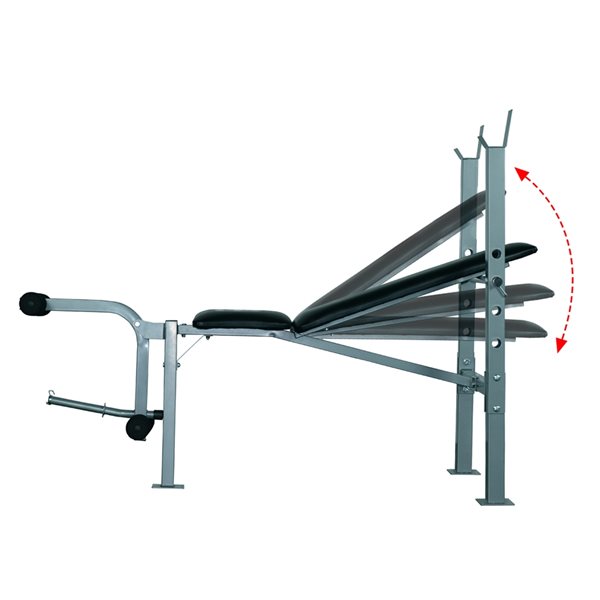 Banc de musculation en acier noir par Soozier à 4 positions