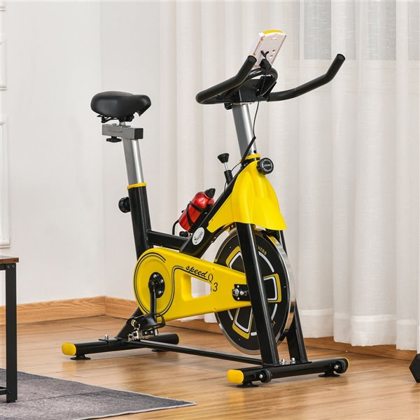 Soozier Yellow Indoor Cycling Bike