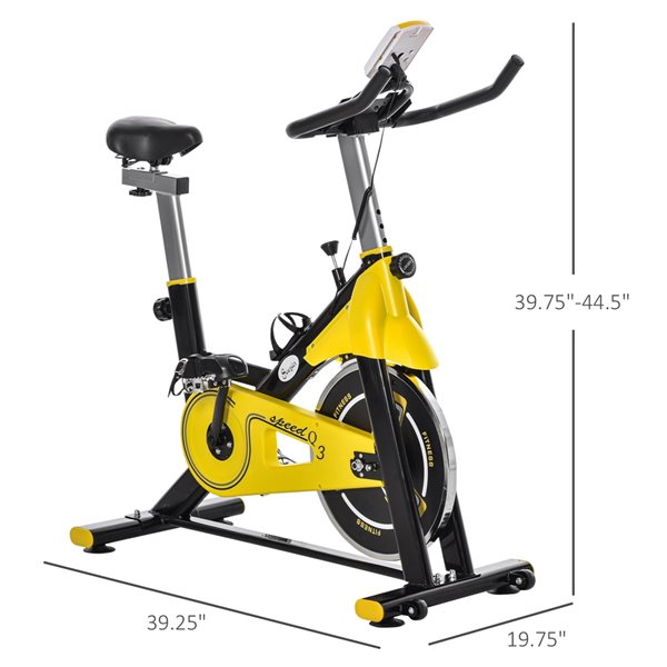 Soozier Yellow Indoor Cycling Bike