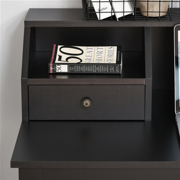 HomCom 41.25-in Black Modern/Contemporary Writing Desk