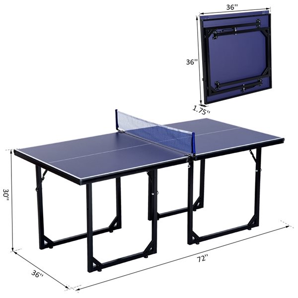 Soozier 36-in Indoor/Outdoor Freestanding Ping Pong Table