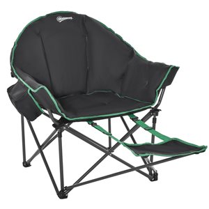 Outsunny Black/Green Folding Camping Chair