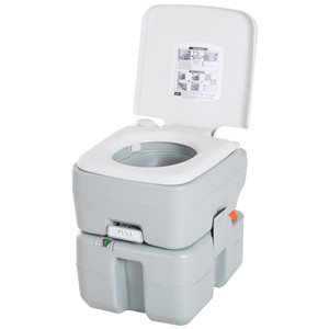Kleankin Grey and White Single Square Portable Toilet