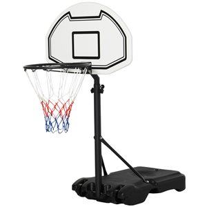 Panier de basketball extérieur HomCom portable et ajustable de 18,3 po