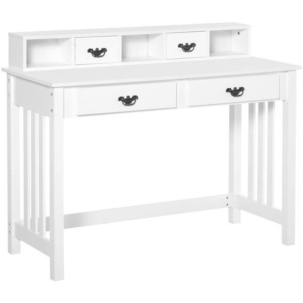HOMCOM 45.75-in White Modern/Contemporary Writing Desk