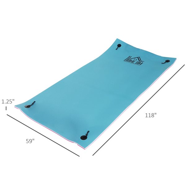 HOMCOM Roll-Up 3-Seat Blue Foam Raft