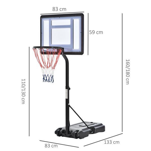 Institut nærme sig interval Soozier Outdoor Portable 23.2-in Adjustable Basketball Hoop A61-012 | RONA