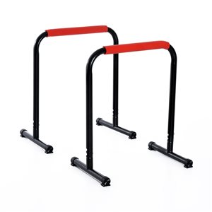 Soozier Black/Red Steel Push Up Bars - Set of 2
