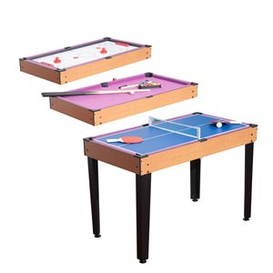 Table compacte multi-jeux 4-en-1 par Soozier 24 po l. x 42,25 po L