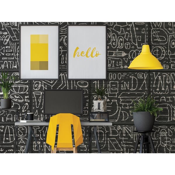 KT Merz BKYLN Bank Multi-Panels Black Wall Mural