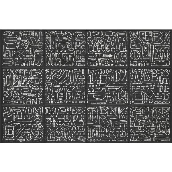 KT Merz BKYLN Bank Multi-Panels Black Wall Mural