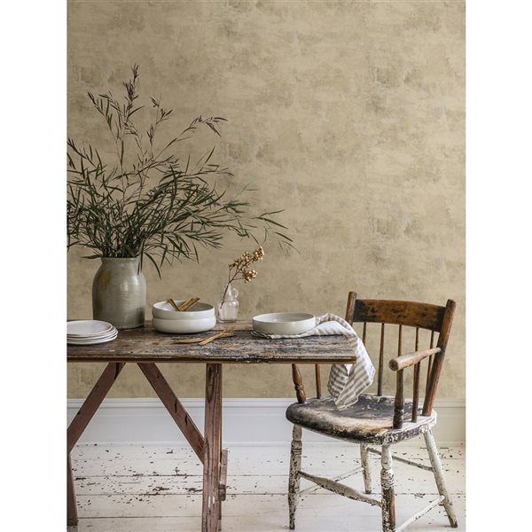 Zio and Sons Non-woven Unpasted Artisan Plaster Natural Neutral Texture Wallpaper