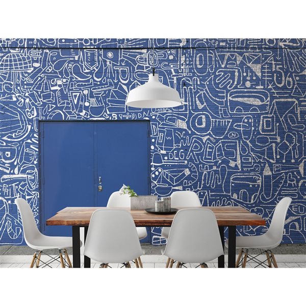 KT Merz Bushwick BKLYN Blue Wall Mural