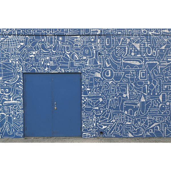 KT Merz Bushwick BKLYN Blue Wall Mural