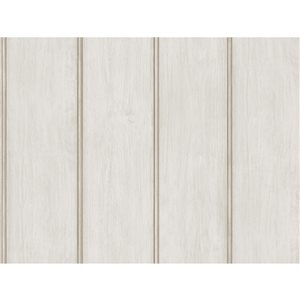 Zio and Sons Non-woven Unpasted Upstate Beadboard Timeless Grey Wood Wallpaper