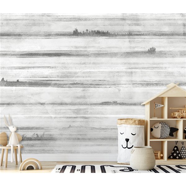 REMIX WALLS by Katie Hunt Jet Set Dove Grey Wall Mural