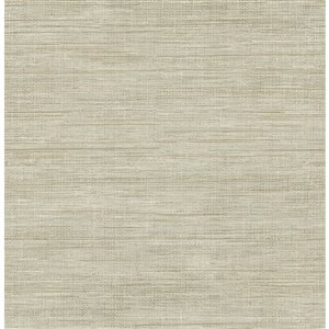 Brewster Non-woven Unpasted Woven Beige Faux Grasscloth Wallpaper