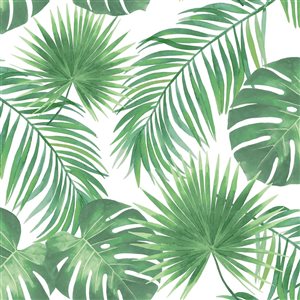 ESTA Home Non-woven Unpasted Patti Light Green Leaves Wallpaper