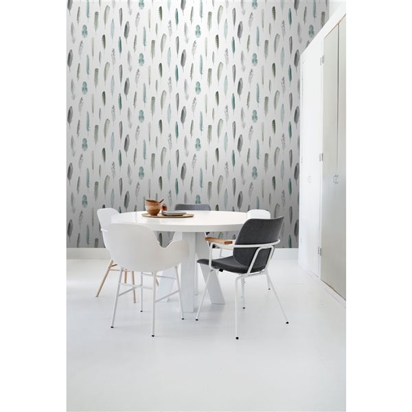 ESTA Home Non-woven Unpasted Nala Multicolour Feathers Wallpaper