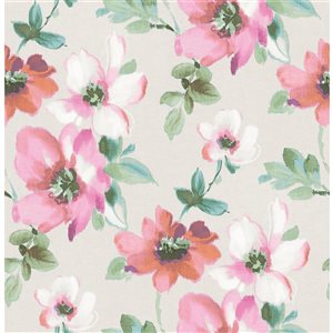 Brewster Non-woven Unpasted Reign Multicolour Bouquet Wallpaper