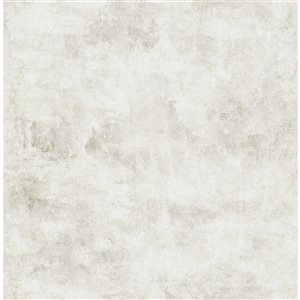 Zio and Sons Non-woven Unpasted Artisan Plaster Aged White Texture Wallpaper