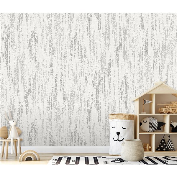 REMIX WALLS by Katie Hunt Rainfall Dove Grey Wall Mural