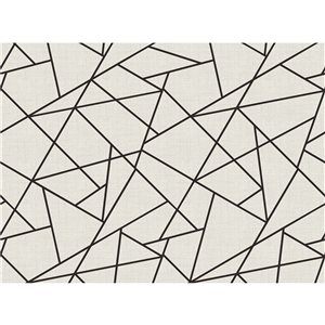 REMIX WALLS by Katie Hunt Modern Lines Black on Dove Grey Wall Mural