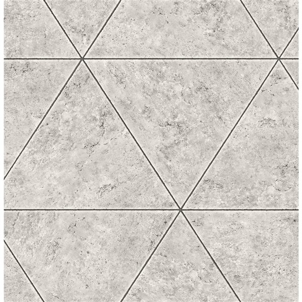 Fine Decor Paper Unpasted Benson Grey Marble Triangle Wallpaper