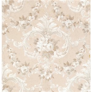 Zio and Sons Non-woven Unpasted This Old Hudson Blush Rose Damask Wallpaper