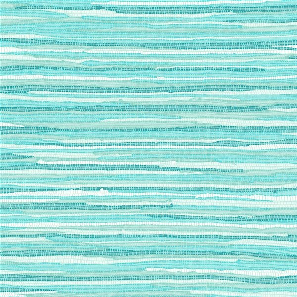 ESTA Home Non-woven Unpasted Cabana Turquoise Faux Grasscloth Wallpaper