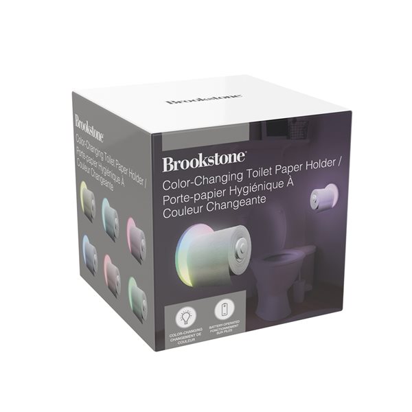 Brookstone 4 in Colour Changing Toilet Paper Holder BSPR967 RONA