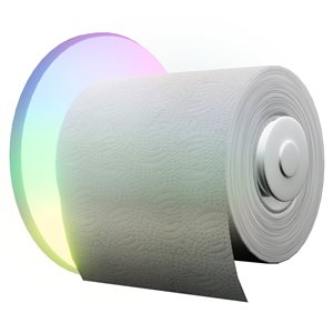 Brookstone 4-in Colour-Changing Toilet Paper Holder
