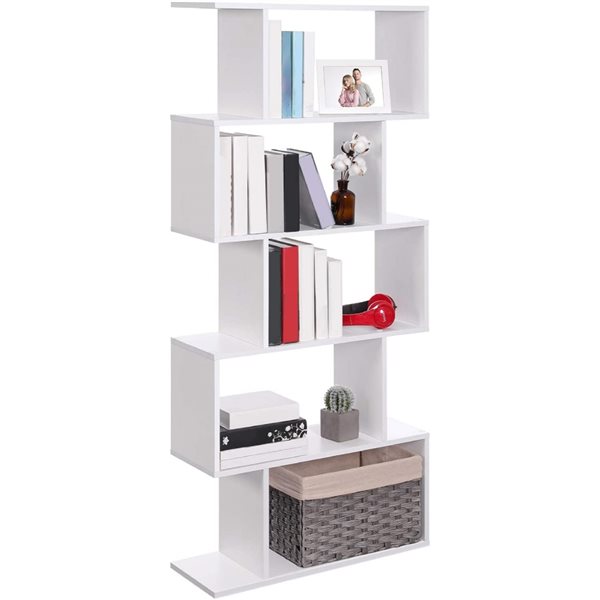VASAGLE White Composite 5Shelf Modular Bookcase LBC62WT RONA