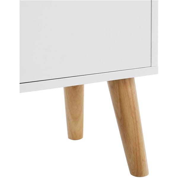 VASAGLE White Composite 3Shelf Bookcase with Storage Unit LBC09WT RONA