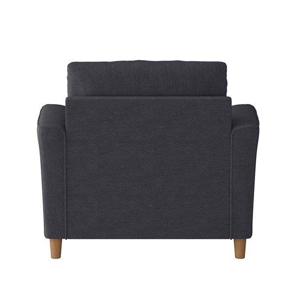 Fauteuil d'appoint moderne Georgia par CorLiving en polyester gris foncé