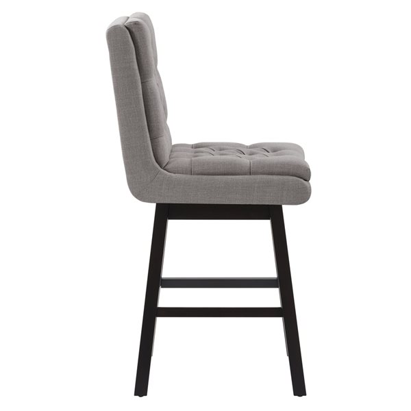 CorLiving Leilani (27-in) Tufted High Back Fabric Barstools (Set of 2) - Lt Grey