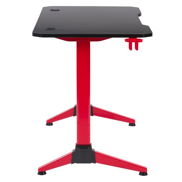 Bureau d'ordinateur Conqueror par CorLiving moderne et contemporain de 47 po noir et rouge