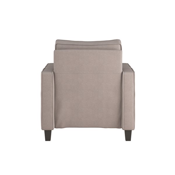 Fauteuil rembourré style lin moderne Georgia de CorLiving - taupe