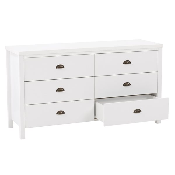 Corliving Boston Classic White 6 Drawer, Ikea Canada Solid Wood Dresser