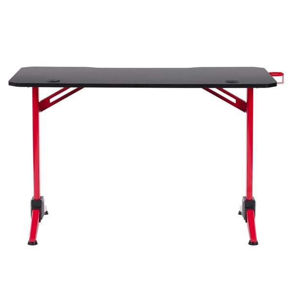 CorLiving Conqueror Black and Red 47-in Modern/Contemporary Computer Desk