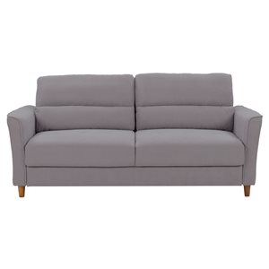 CorLiving Caroline Light Grey Microfiber Upholstered 78-in 3 Seater Sofa