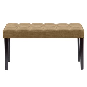 CorLiving California Tufted Accent Bench - 18.5-in x 35-in x 15.5-in - Beige