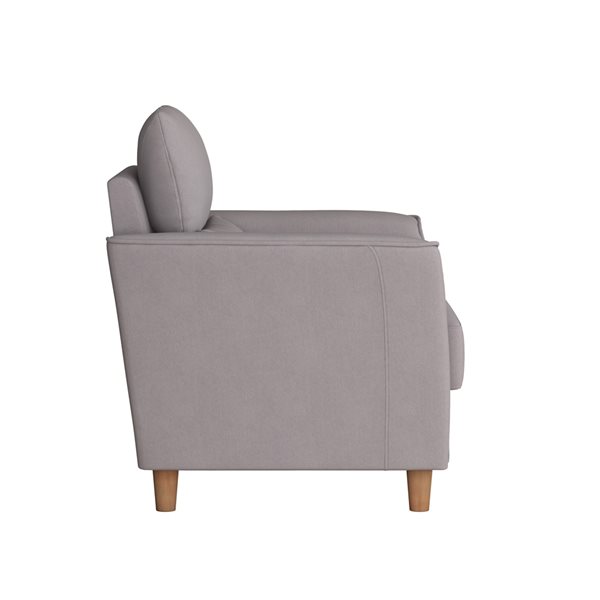 CorLiving Georgia Microfiber Modern Accent Chair - Light Grey