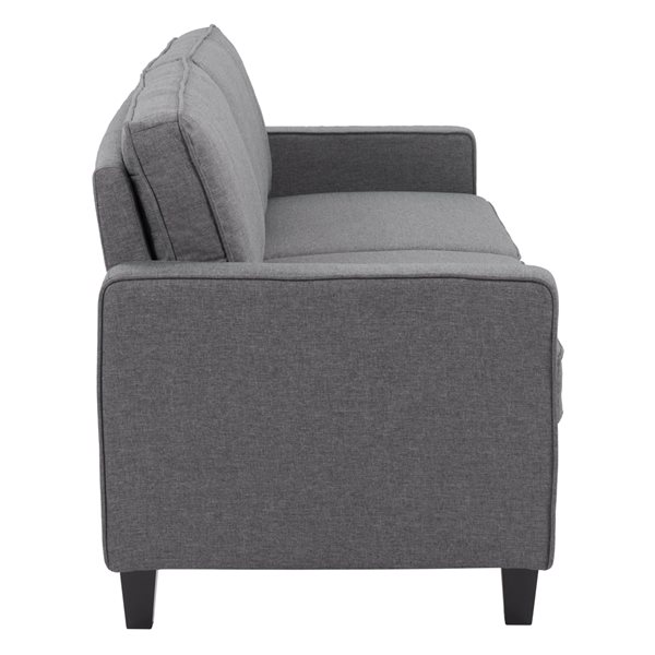 Corliving Georgia Grey Linen Like Fabric 775 In 3 Seater Sofa Lga 304 S Rona 