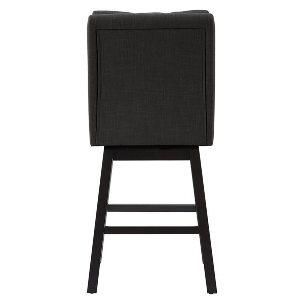 CorLiving Leilani (27-in) Tufted High Back Fabric Barstools (Set of 2) - Dk Grey