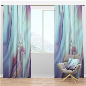 DesignArt 90-in x 52-in Marbled Liquid Agate Colours  Blackout Curtain Panel