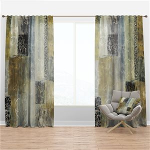 Designart 108-in Green Twin City Glam Curtain Panel