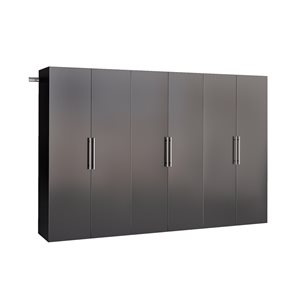 Prepac HangUps 108-in x 72-in Black Composite Wood - Storage Set E (3-Pack)