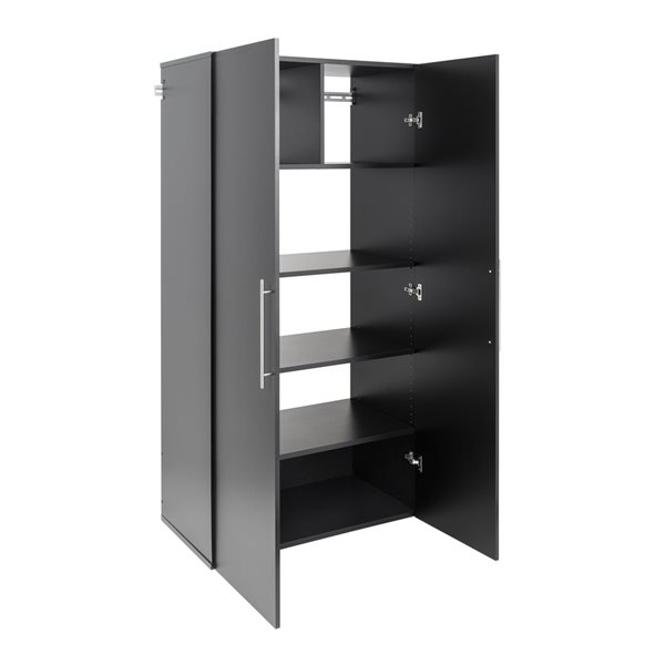 Armoire de rangement HungUps de Prepac en bois composite noir, 36 po x 72 po