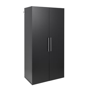 Prepac HangUps 36-in x 72-in Black Composite Wood Large Storage Cabinet